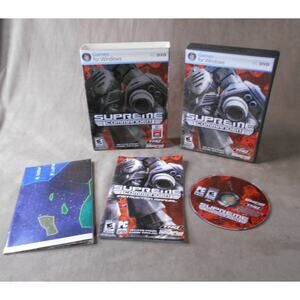 Supreme Commander PC Game For Windows PC DVD 2007 w/Map & Manual